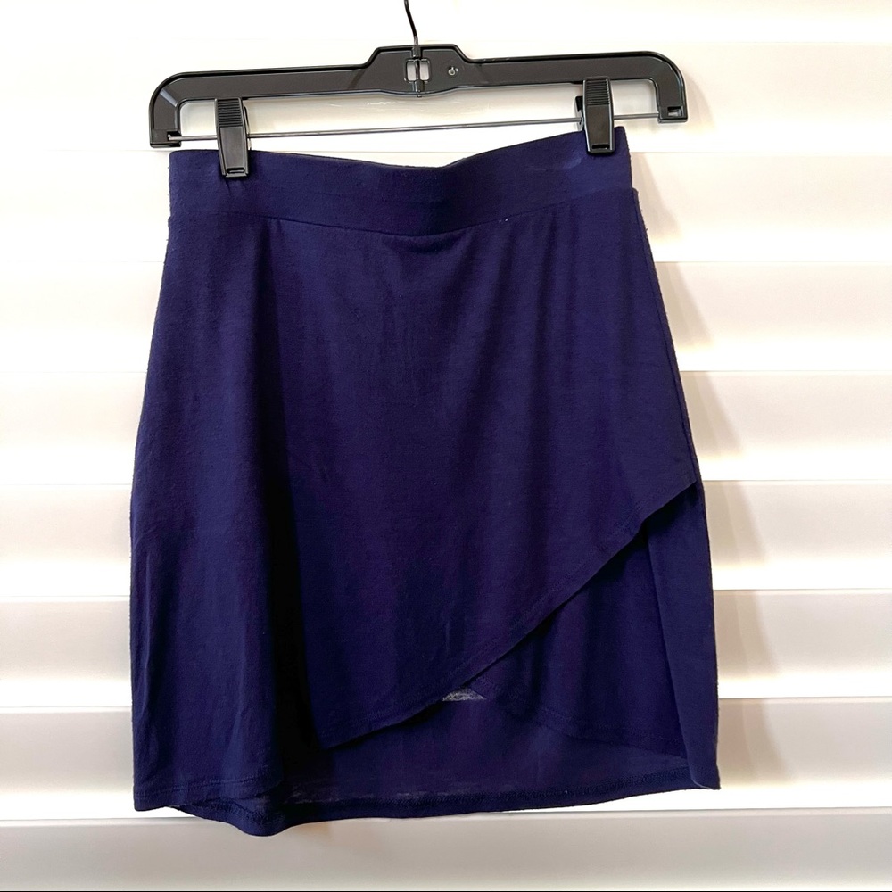 BCBGeneration blue wrap mini skirt XS